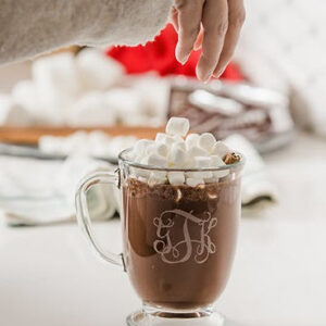 Engraved Glass Coffee Mug